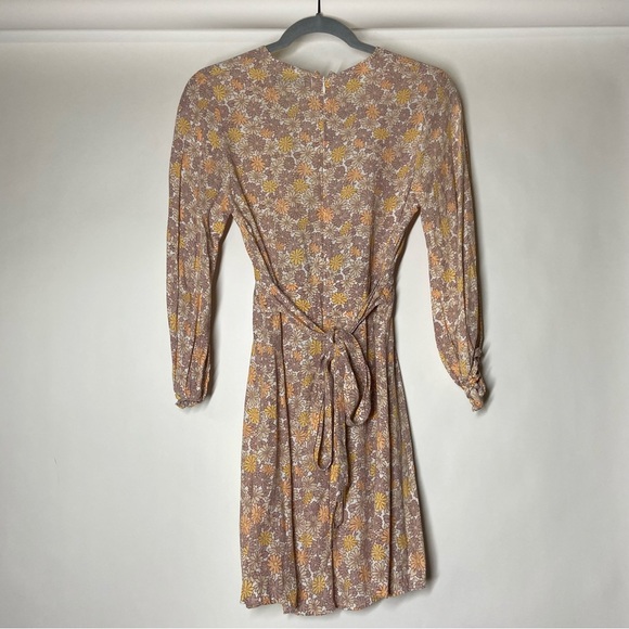Faithfull The Brand US Size 2 Palmaro Mini Dress in Zoella Floral Print Boho C7 - Picture 5 of 8